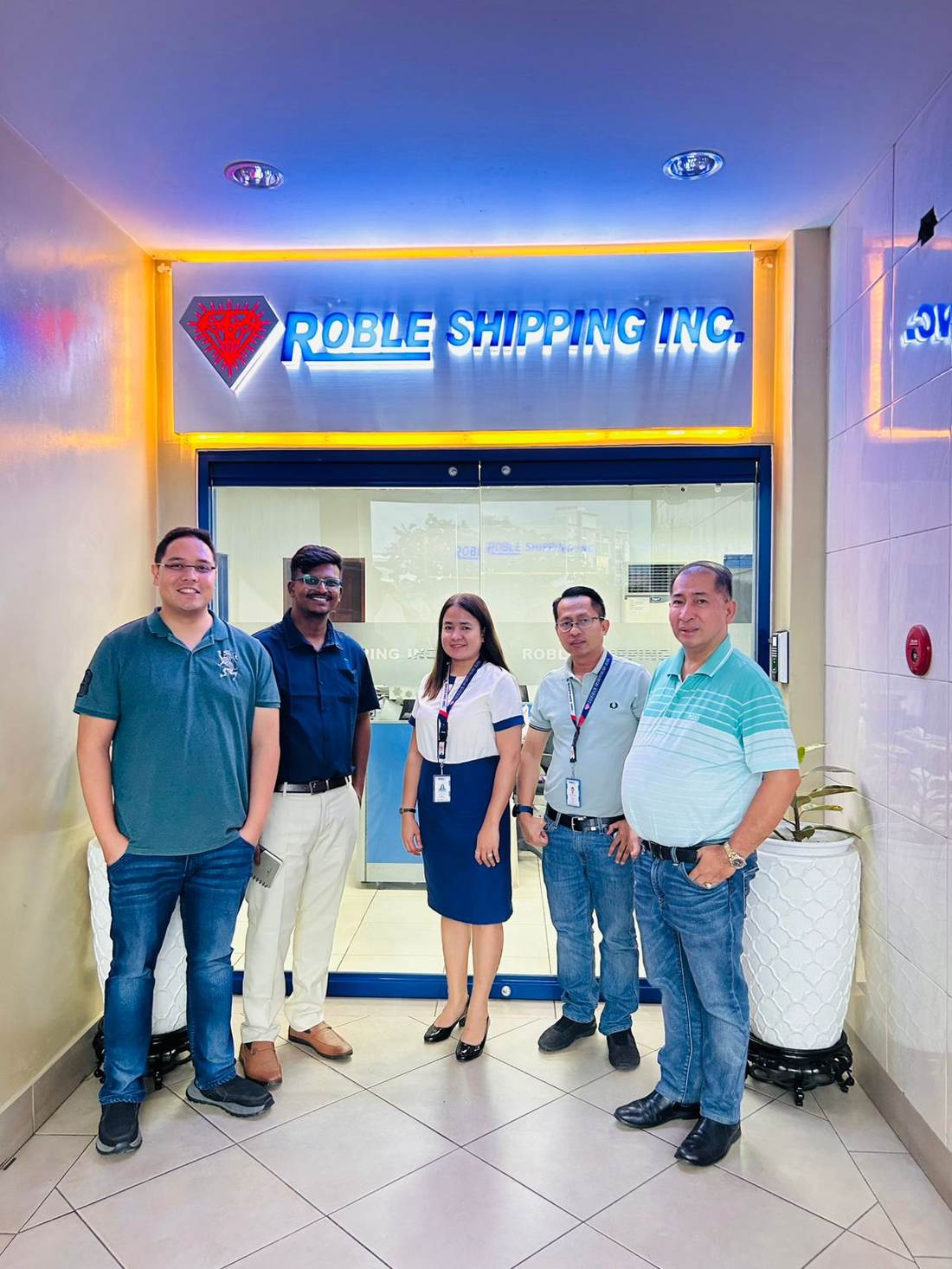 Mango Marine team meeting with shipping partners