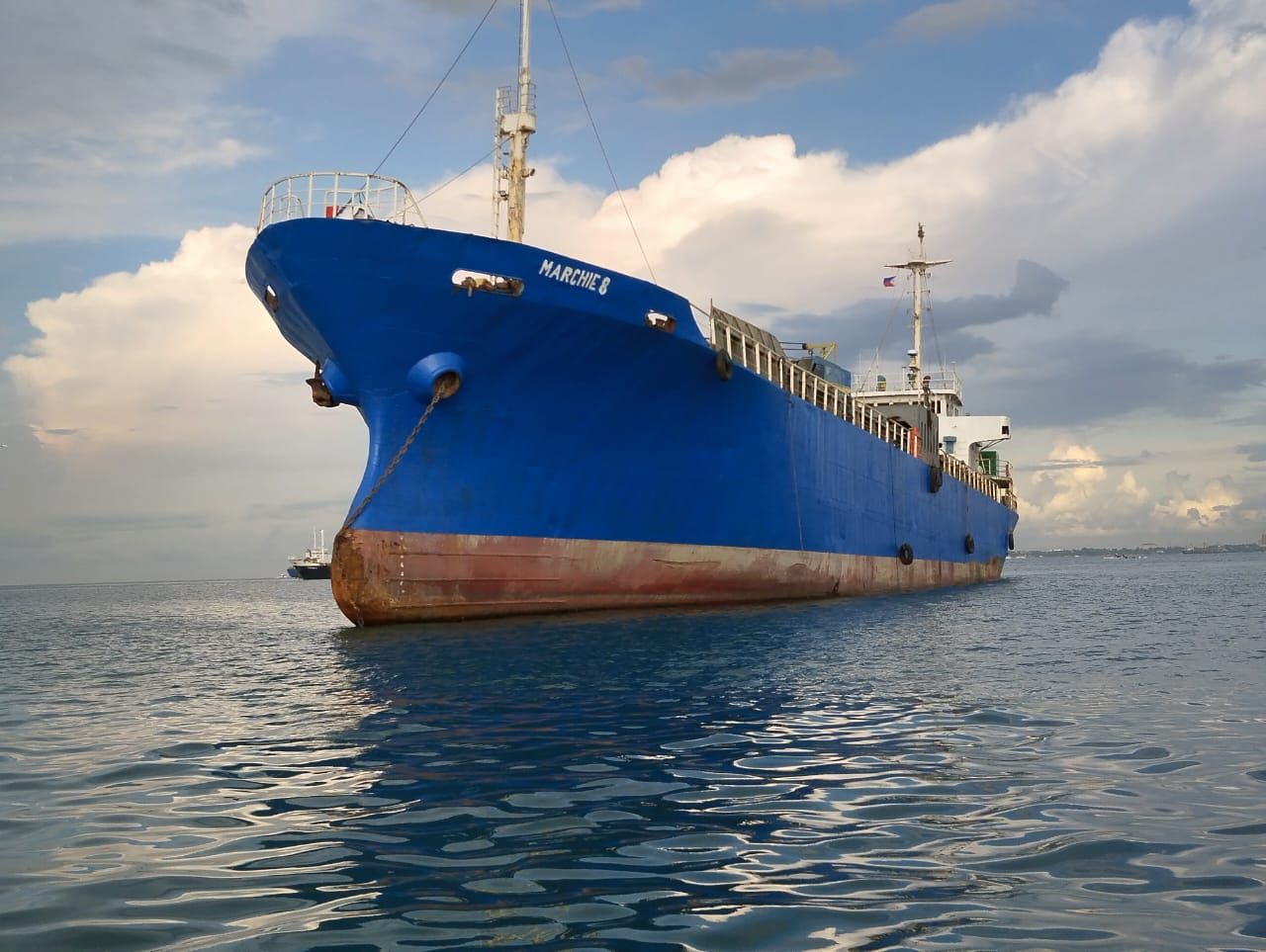 MV Marchie 8 at anchor, sale and purchase transaction, 2023