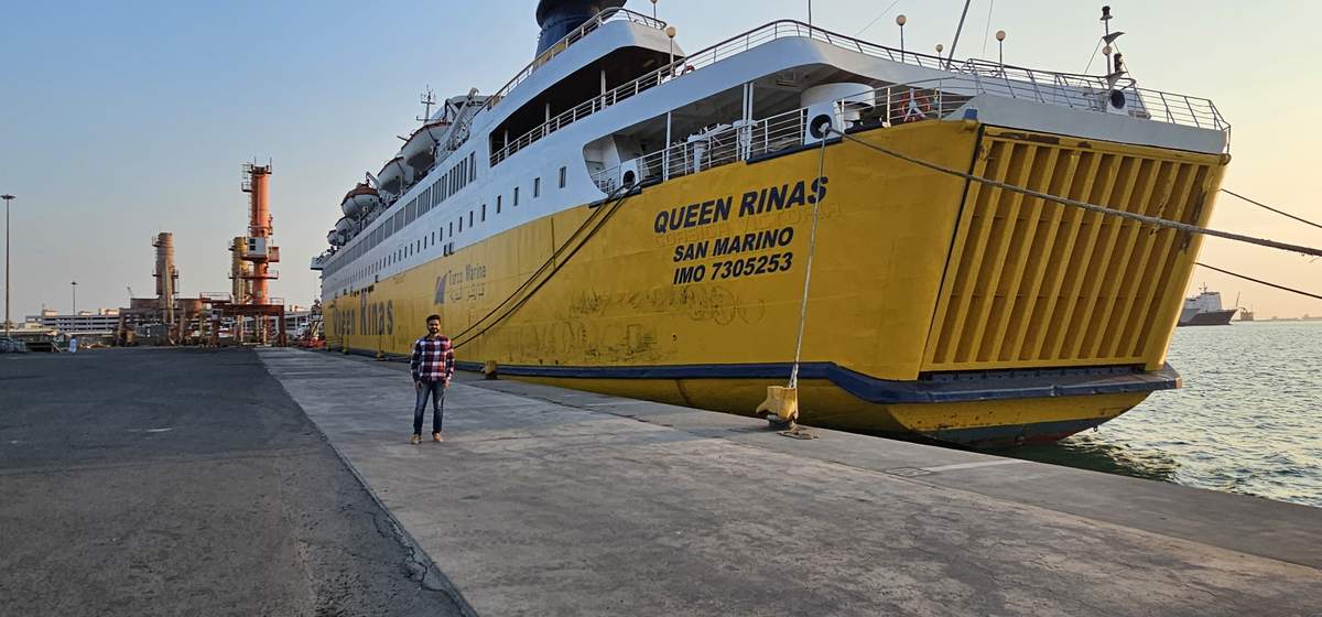 Vessel dockside during a sale and purchase assessment